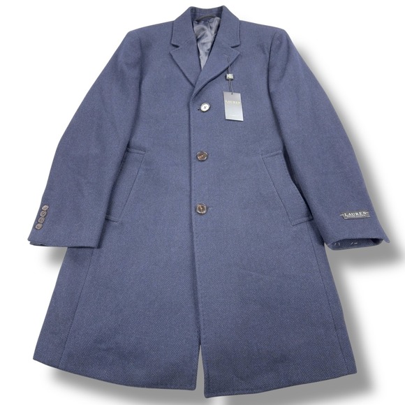 NWT Lauren Ralph Lauren Mens Luther Classic Fit Overcoat 38S in Midnight - $495 - Picture 2 of 14